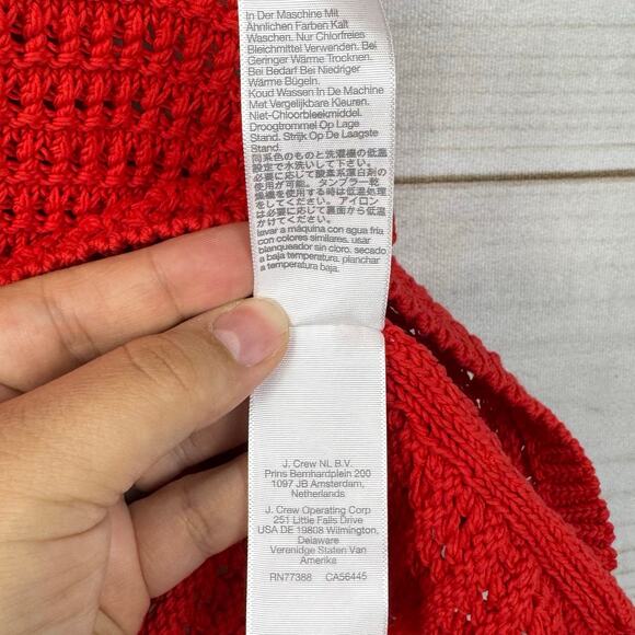 Madewell Crushed Watermelon Crochet-Knit Crewneck Sweater Tank Size Small - Picture 10 of 12